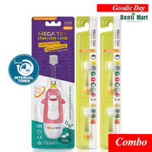 將圖片載入圖庫檢視器 套裝Mega Ten 360兒童聲波電動牙刷 鯊魚