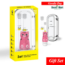 將圖片載入圖庫檢視器 禮品套裝Mega Ten 360兒童聲波電動牙刷 貓貓