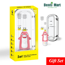 將圖片載入圖庫檢視器 禮品套裝Mega Ten 360兒童聲波電動牙刷 鯊魚