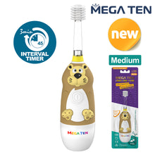 Load image into Gallery viewer, Mega Ten 360 Character Kids Sonic Toothbrush Lion
