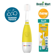 Load image into Gallery viewer, Mega Ten 360 Baby Sonic Toothbrush Yellow
