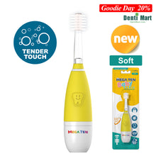 Load image into Gallery viewer, Mega Ten 360 Baby Sonic Toothbrush Yellow
