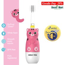 Load image into Gallery viewer, Mega Ten 360 Character Kids Sonic Toothbrush Cat
